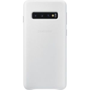 Samsung EF-VG973LW kožený zadní kryt Samsung Galaxy S10 bílý