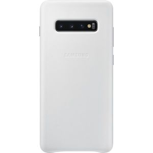 Samsung EF-VG975LW kožený zadní kryt Samsung Galaxy S10+ bílý