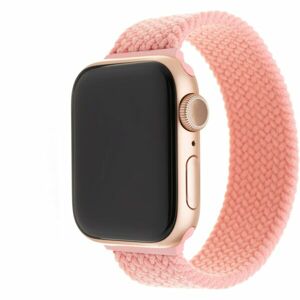 FIXED provlékací nylonový řemínek Apple Watch 42/44mm XL růžový