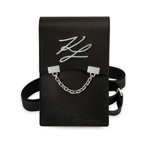 Karl Lagerfeld Autograph Chain Wallet Phone Bag černé