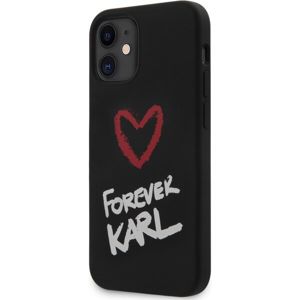 Karl Lagerfeld Forever silikonový kryt iPhone 12 mini 5.4" černý