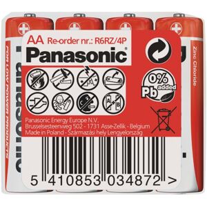Panasonic Red Zinc AA zinkouhlíkové baterie (4ks)