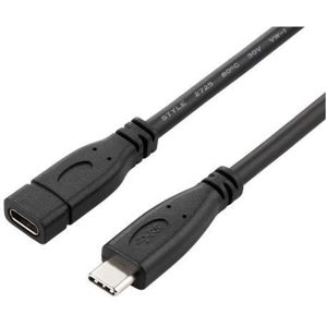 PremiumCord prodlužovací kabel USB-C 3.1 gen. 2, 1m černý