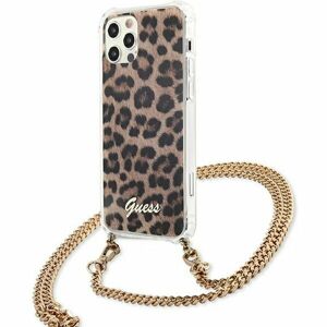 Guess Leopard Gold Chain Strap kryt iPhone 12 Pro Max