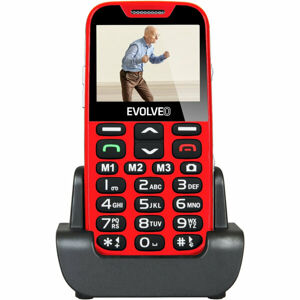 EVOLVEO EasyPhone XD s nabíjecím stojánkem červený