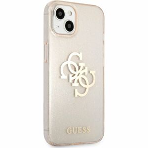 Guess TPU Big 4G Full Glitter Case iPhone 13 zlatý