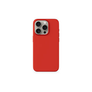 Epico Mag+ Silicone Case iPhone 15 kompatibilní s MagSafe tmavě červený