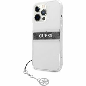 Guess PU/TPU 4G Grey Stripe Case iPhone 13 Pro čirý