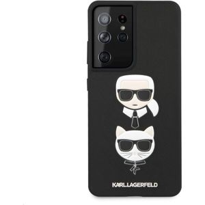 Karl Lagerfeld Saffiano K&C Heads kryt Samsung Galaxy S21 Ultra černý