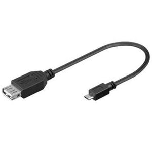PremiumCord kabelová redukce USB A samice-Micro USB samec 20cm OTG