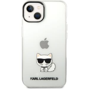 Karl Lagerfeld Choupette Logo kryt iPhone 14 čirý