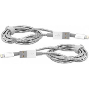 Verbatim datový a nabíjecí kabel s MFi Lightning, 100cm duo pack stříbrný