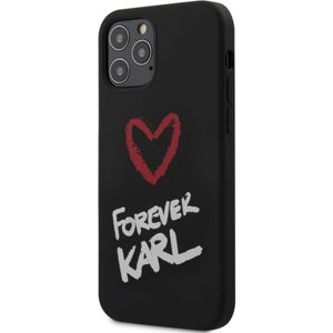 Karl Lagerfeld Forever silikonový kryt iPhone 12 Pro Max 6.7" černý
