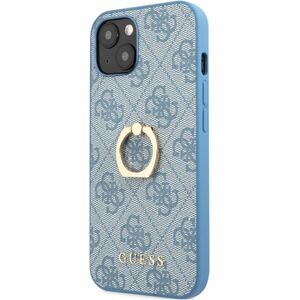 Guess PU 4G Ring Case iPhone 13 modrý