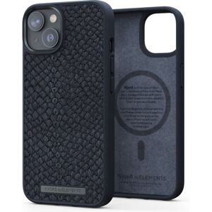 NJORD Salmon Leather Magsafe Case iPhone 14 Black
