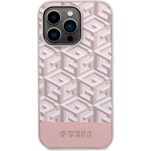 Guess PU G Cube MagSafe kryt iPhone 13 Pro Max růžový