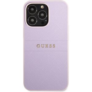 Guess PU Leather Saffiano kryt iPhone 13 Pro Max fialový