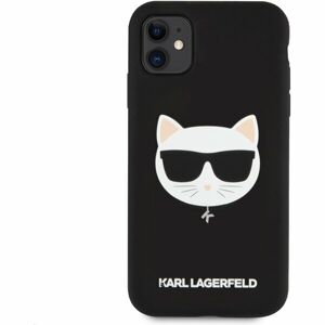 Karl Lagerfeld Choupette Head silikonový kryt iPhone 11 černý