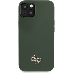 Guess 4G Silicone Metal Logo kryt iPhone 13 khaki