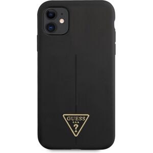 Guess Silicone Line Triangle kryt iPhone 11 černý
