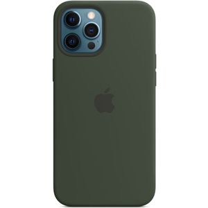Apple silikonový kryt s MagSafe na iPhone 12 Pro Max kypersky zelený
