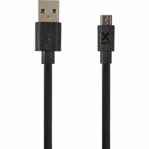Xtorm Flat USB-A/MicroUSB plochý kabel 1 m černý