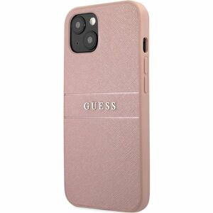 Guess PU Leather Saffiano Case iPhone 13 Mini růžový