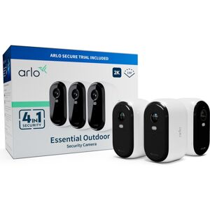 Arlo Essential (Gen.2) 2K venkovní bezpečnostní kamera, 3 Pack, bílá