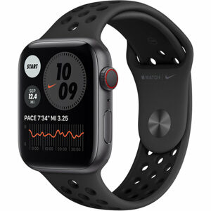 Apple Watch Nike Series 6 Cellular 44mm vesmírně šedý hliník s antracitovým/černým sportovním řemínk