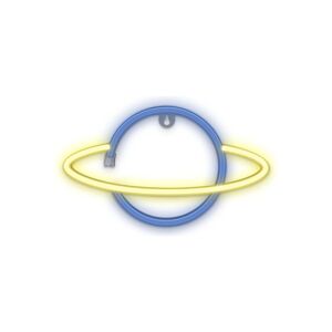 Forever Light dekorativní LED neon Saturn modro žlutý