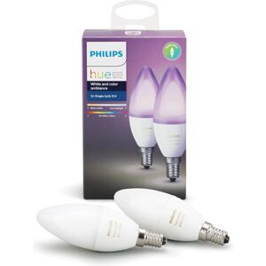 Philips Hue White and Color Ambiance 2x Bluetooth žárovka LED E14/B39 6W 470lm