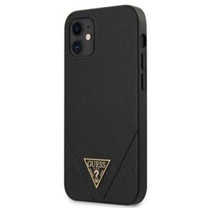 Guess Saffiano V Stitch kryt iPhone 12 mini 5.4" černý