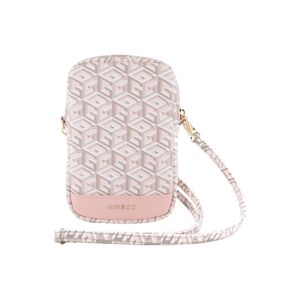 Guess PU G Cube Wallet Phone Bag Zipper růžový