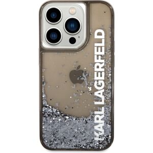 Karl Lagerfeld Translucent Liquid Glitter kryt iPhone 14 Pro Max černý