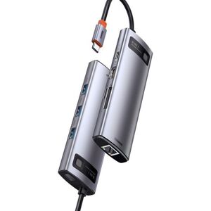 Baseus HUB Metal Gleam Series 8-in-1 multifunkční USB-C dokovací stanice šedá