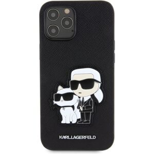 Karl Lagerfeld PU Saffiano Karl and Choupette NFT kryt pro iPhone 12 Pro Max černý