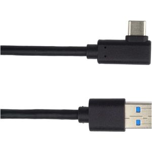 PremiumCord kabel USB 3.1 C/M zahnutý konektor 90°, USB 3.0 A/M, 2m