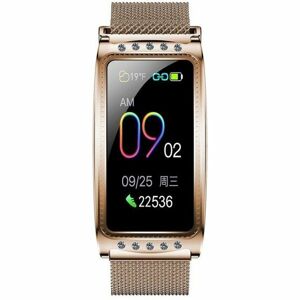 IMMAX chytré hodinky Crystal Fit, zlaté / 1,08" TFT/ RLC8762C/ BT 5.0/ IP67/ Android 4.4/ iOS 8.2/ d
