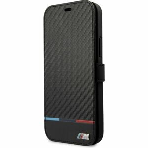 BMW M Book Carbon Stripe Kryt iPhone 13 Pro černý