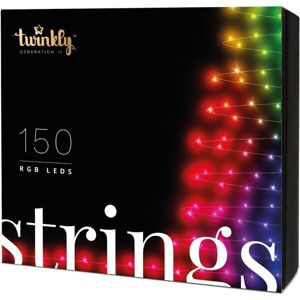 Twinkly Strings Multi-Color chytré žárovky na stromeček 150 ks 12m černý kabel