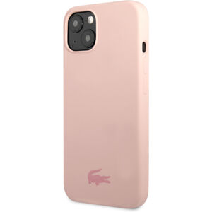 Lacoste Liquid Silicone Glossy Printing Logo Kryt pro iPhone 13 mini Pink