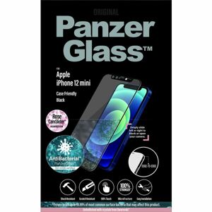 PanzerGlass Edge-to-Edge Antibacterial Apple iPhone 12 mini s růžovým Swarowski CamSlider
