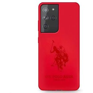 U.S. Polo Double Horse silikonový kryt Samsung Galaxy S21 Ultra červený