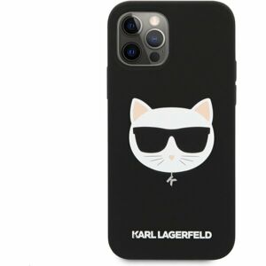 Karl Lagerfeld Choupette Head silikonový kryt iPhone 12/12 Pro černý