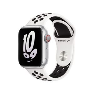 Apple Watch 41/40/38mm sněhobílý/černý Nike provlékací sportovní řemínek