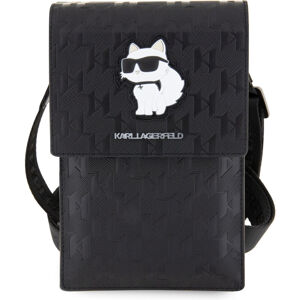 Karl Lagerfeld Saffiano Monogram Wallet Bag Choupette NFT pouzdro černé