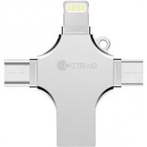 COTEetCI U3 4-in-1 USB flash disk ze slitiny zinku 128G