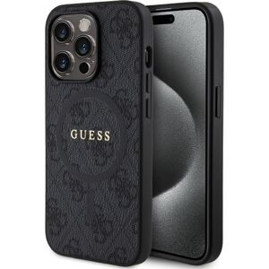 Guess PU Leather 4G Colored Ring MagSafe kryt iPhone 14 Pro černý
