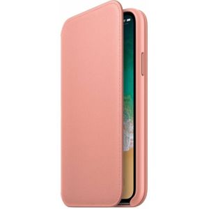 Apple Folio kožené pouzdro iPhone X/XS bledě růžové