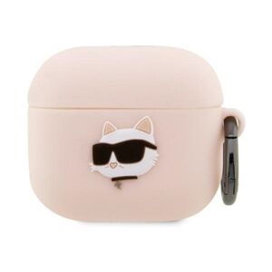 Karl Lagerfeld 3D Sil NFT Choupette pouzdro Apple Airpods 3 růžové